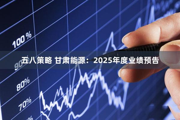 五八策略 甘肃能源：2025年度业绩预告