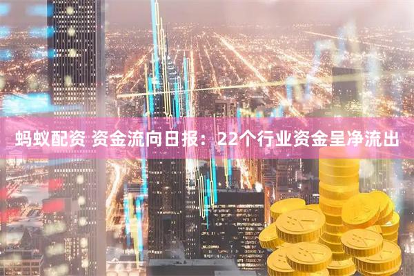 蚂蚁配资 资金流向日报：22个行业资金呈净流出
